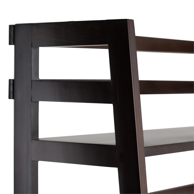 Acadian 30W 5 Shelf Ladder Bookcase (Set of 2) in Brunette Brown