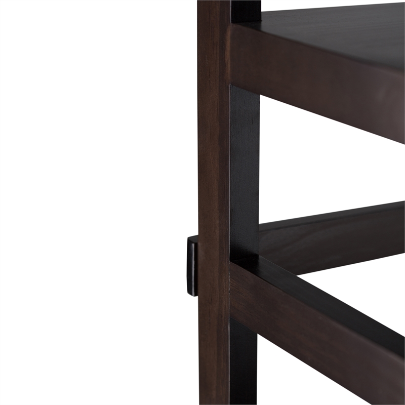 Acadian 30W 5 Shelf Ladder Bookcase (Set of 2) in Brunette Brown