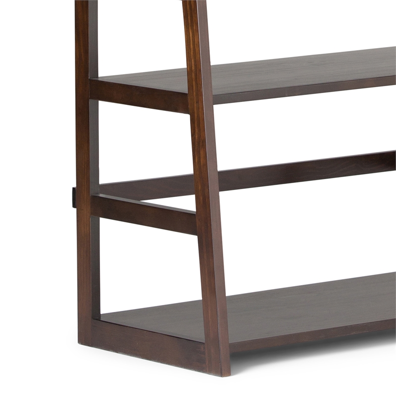 Acadian 30W 5 Shelf Ladder Bookcase (Set of 2) in Brunette Brown