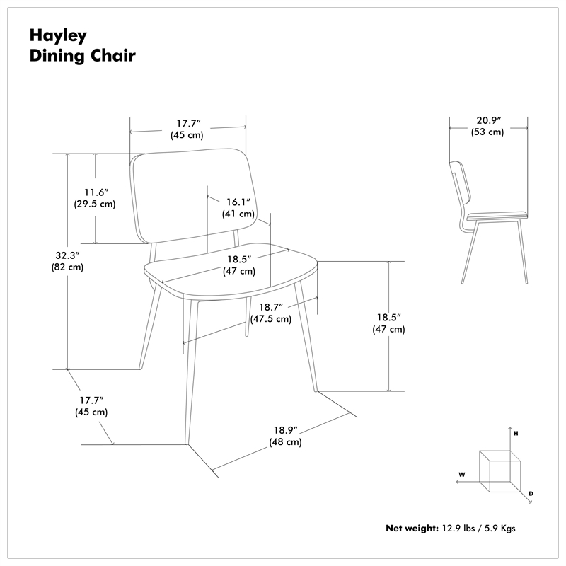 Hayley & Hunter 5-Piece Dining Set in Black