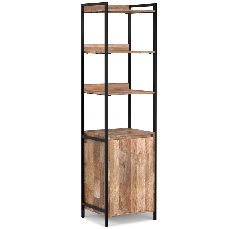 Kelsey 50W Bookcase Unit with Open and Closed Storage in Natural