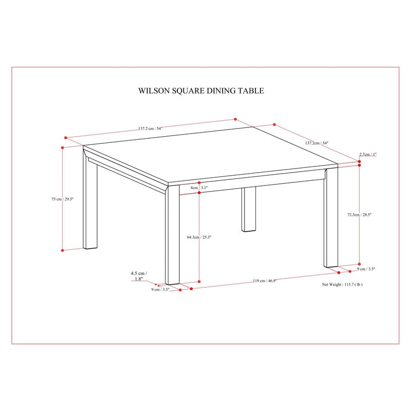 Lowell & Wilson 5-Piece Dining Set in Walnut Veneer