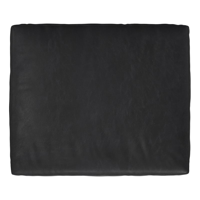 Morrison 33 inch WD Modern Table Ottoman in Lead Black Genuine Leather