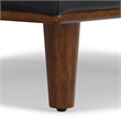 Morrison 49 inch Wide Modern Table Ottoman in Lead Black Genuine Leather