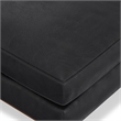 Morrison 49 inch Wide Modern Table Ottoman in Lead Black Genuine Leather