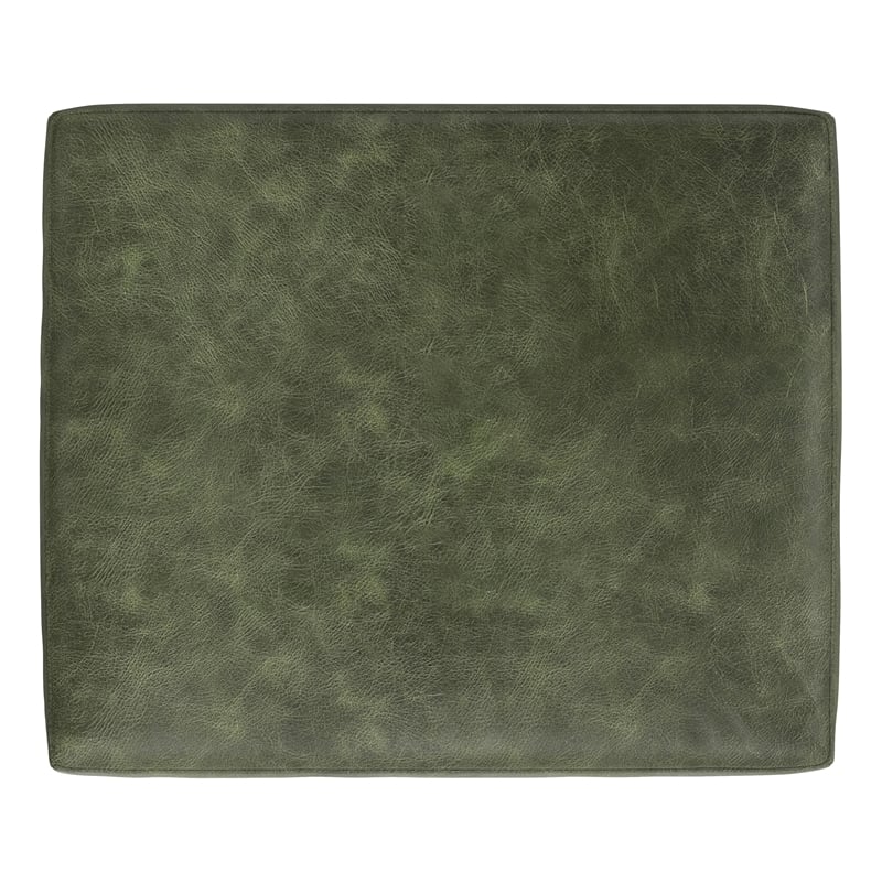 Morrison 33 inch Wide Modern Table Ottoman in Moss Green Genuine Leather