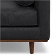 Simpli Home Morrison 42 inch Wide Mid-Century Modern Arm Chair in Lead Black