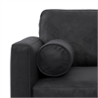 Simpli Home Morrison 42 inch Wide Mid-Century Modern Arm Chair in Lead Black