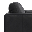 Simpli Home Morrison 42 inch Wide Mid-Century Modern Arm Chair in Lead Black