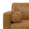 Simpli Home Morrison 42 inch Wide Mid-Century Modern Arm Chair in Sienna