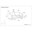 Richard Modern 62 inch Wide Sofa inLight Smoke Gray Genuine Leather