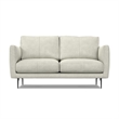 Stevens Modern 60 inch Wide Sofa in Light Smoke Gray Genuine Leather