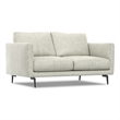 Stevens Modern 60 inch Wide Sofa in Light Smoke Gray Genuine Leather
