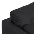 Morrison 72 inch Wide Modern Sofa in Lead Black Semi-Aniline Genuine Leather