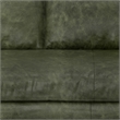 Morrison 89 inch Wide Modern Sofa in Moss Green Semi-Aniline Genuine Leather