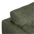 Morrison 89 inch Wide Modern Sofa in Moss Green Semi-Aniline Genuine Leather