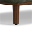 Morrison 89 inch Wide Modern Sofa in Moss Green Semi-Aniline Genuine Leather