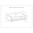 Morrison 89 inch Wide Modern Sofa in Moss Green Semi-Aniline Genuine Leather