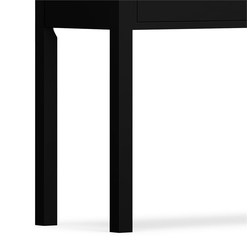 Hollander 60 inch Wide Solid Wood Contemporary Console Table in Black