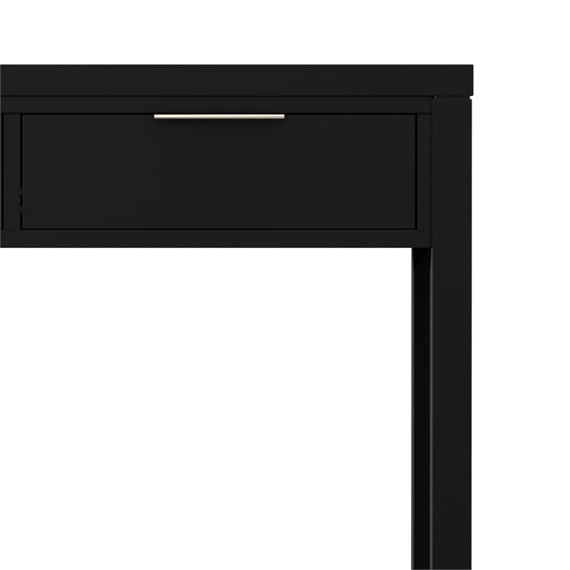 Hollander 60 inch Wide Solid Wood Contemporary Console Table in Black