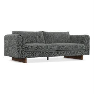 Jones 84&quot Wide Contemporary Sofa in Dark Gray Tightly Woven Performance Fabric