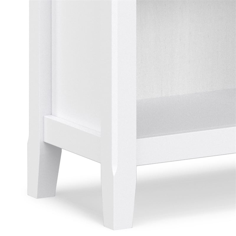 Amherst 24 inch Wide Solid Wood Transitional 5 Shelf Bookcase in White
