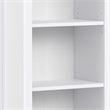 Amherst 24 inch Wide Solid Wood Transitional 5 Shelf Bookcase in White