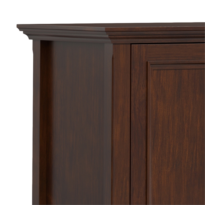 Amherst 72 inch Wide Solid Wood Transitional TV Stand in Russet Brown