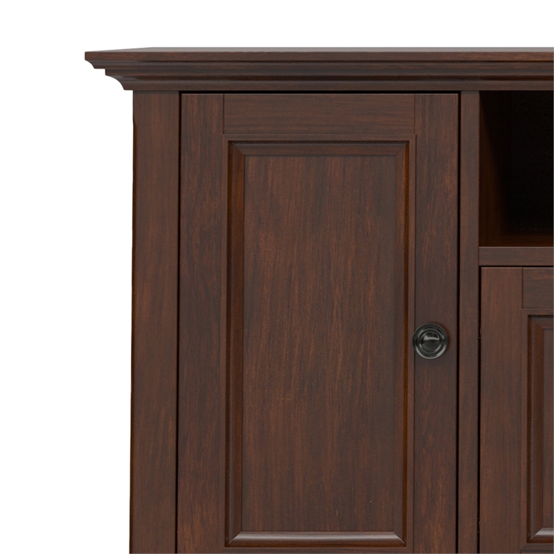 Amherst 72 inch Wide Solid Wood Transitional TV Stand in Russet Brown