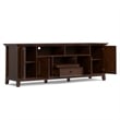 Amherst 72 inch Wide Solid Wood Transitional TV Stand in Russet Brown
