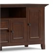 Amherst 72 inch Wide Solid Wood Transitional TV Stand in Russet Brown