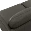Livingston 76 inch Wide Modern Sofa in Coal Top Grain Genuine Leather