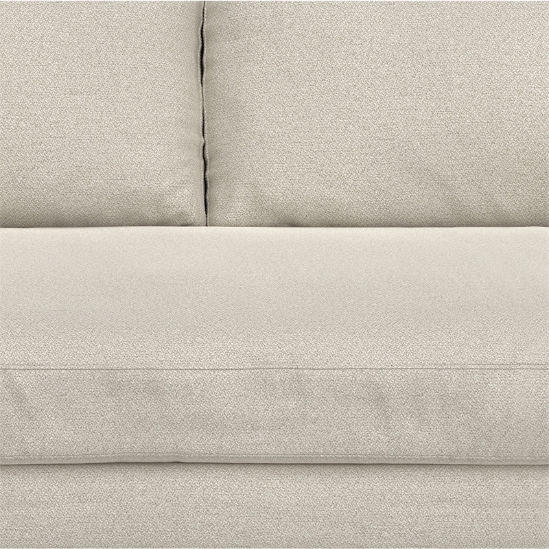 Morrison 72 inch Wide Modern Loveseat Sofa in Cream White Woven-Blend Fabric