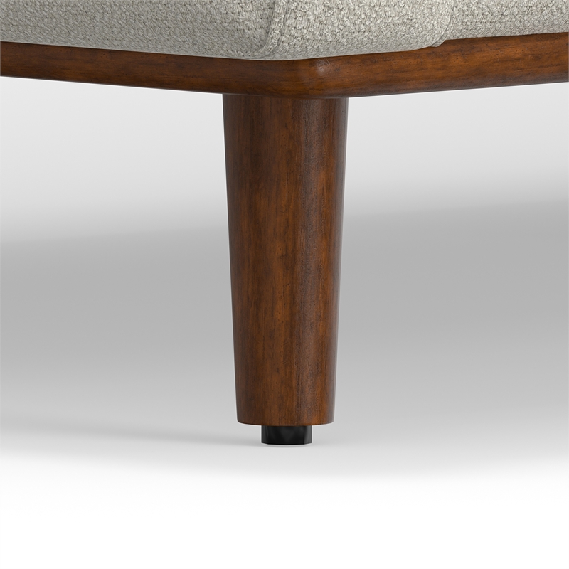 Morrison 72 inch Wide Modern Loveseat Sofa in Cream White Woven-Blend Fabric