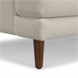 Livingston 90 inch Wide Modern Sofa in Cream White Woven-Blend Fabric