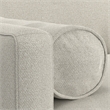 Morrison 89 inch Wide Mid-Century Modern Sofa in Cream White Woven-Blend Fabric