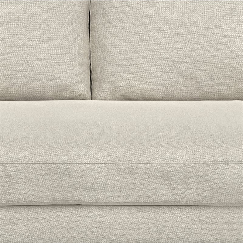 Morrison 89 inch Wide Mid-Century Modern Sofa in Cream White Woven-Blend Fabric