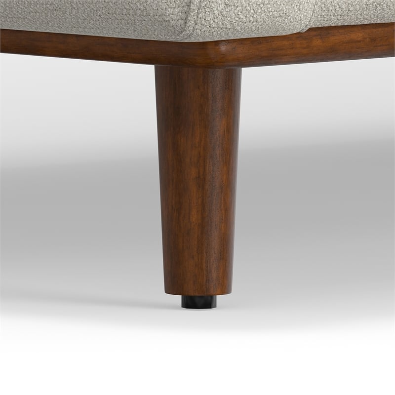 Morrison 89 inch Wide Mid-Century Modern Sofa in Cream White Woven-Blend Fabric