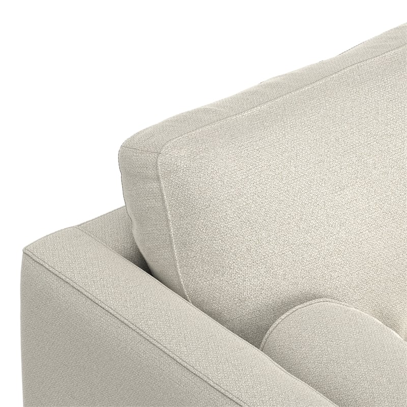 Morrison 89 inch Wide Mid-Century Modern Sofa in Cream White Woven-Blend Fabric