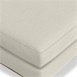 Morrison 49 inch Wide Modern Table Ottoman in Cream White Woven-Blend Fabric