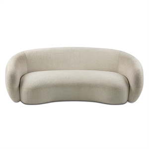 Sherri 89inch Wide Contemporary Sofa in Vanilla Cream Boucle Performance Fabric