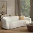 Sherri 89inch Wide Contemporary Sofa in Vanilla Cream Boucle Performance Fabric