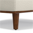 Morrison 33 inch Wide Modern Table Ottoman in Cream White Woven-Blend Fabric