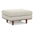 Morrison 33 inch Wide Modern Table Ottoman in Cream White Woven-Blend Fabric