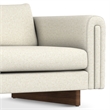 Jones 84 inch Wide Contemporary Sofa in Ivory Tightly Woven Performance Fabric