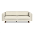 Jones 84 inch Wide Contemporary Sofa in Ivory Tightly Woven Performance Fabric