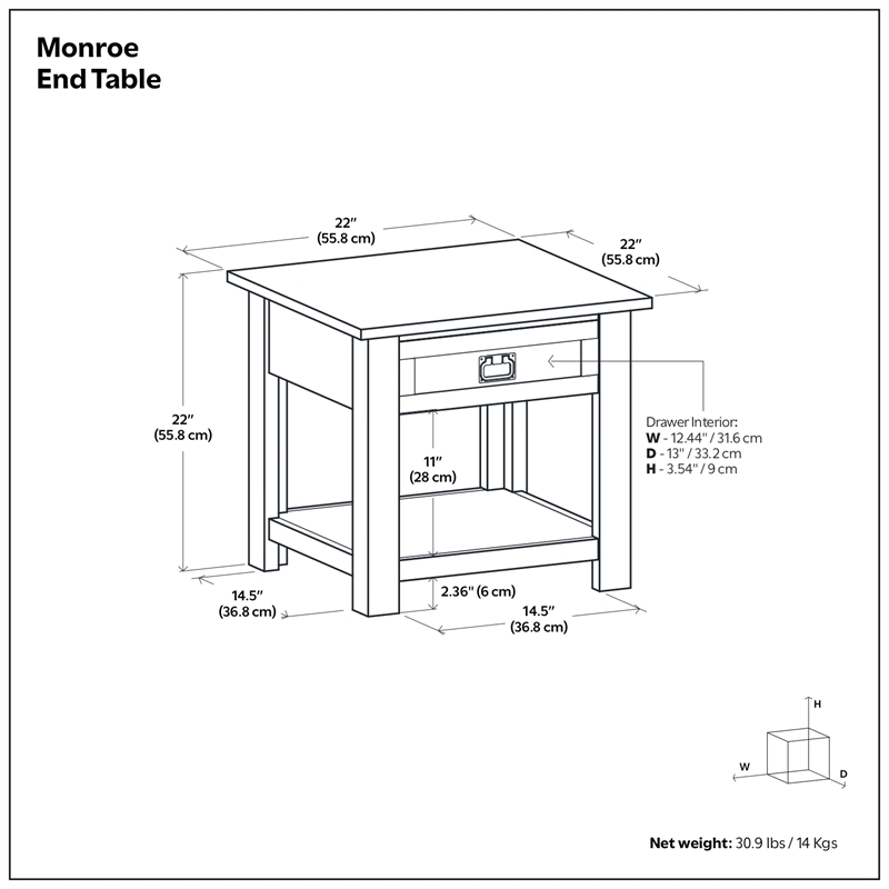 Monroe Solid Acacia 38
