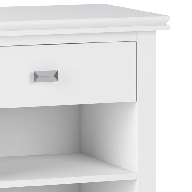 Artisan 24 inch Solid Wood Transitional Night Stand in White (Set of 2)