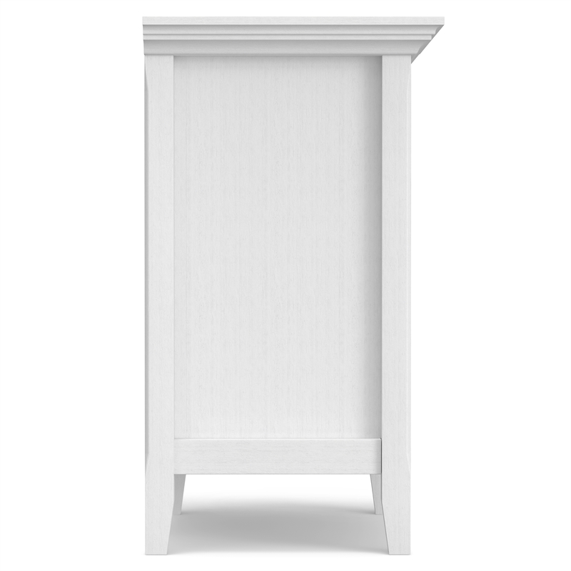 Amherst 24 inch Solid Wood Traditional Bedside Table in White (Set of 2)