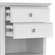 Amherst 24 inch Solid Wood Traditional Bedside Table in White (Set of 2)